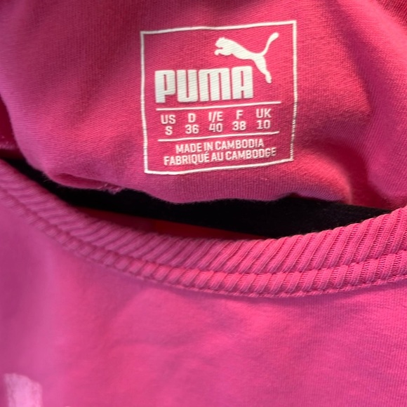 - Puma Pink Pull Over Sweat Shirt Size Small - Picture 5 of 9